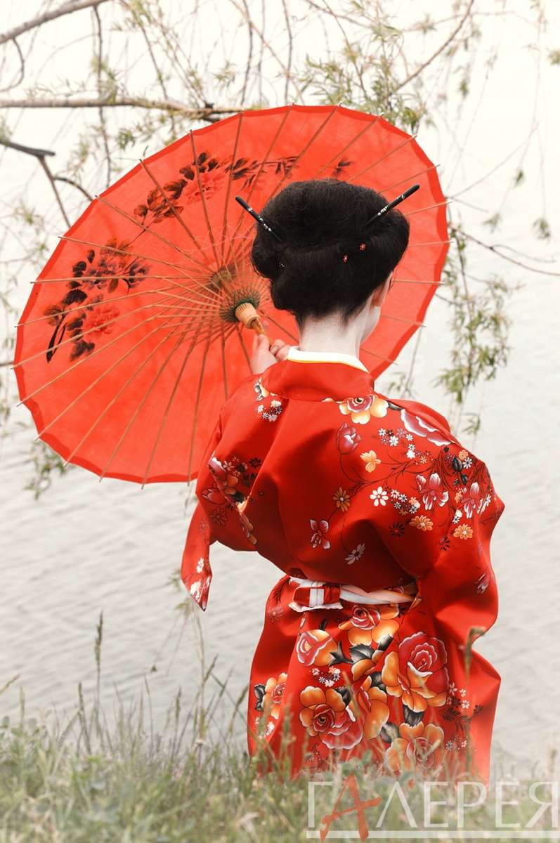 этника, орнаменты, Китай, Япония, гейша, кимоно, зонт